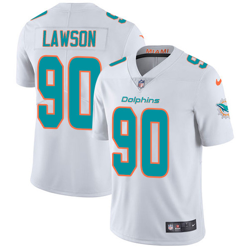 Miami Dolphins 90 Shaq Lawson White Men Stitched NFL Vapor Untouchable Limited Jersey